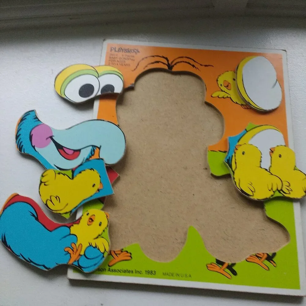 Playskool Puzzle Cookie Monster, Majesty & Spike Dragon, Gonzo, Furrball Sweetie